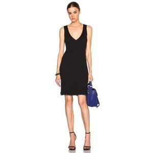 Rag & Bone Yasmine Ribbed V-neck Tank black dress